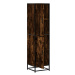 vidaXL Skříň highboard kouřový dub 35,5x35x139 cm kompozit a kov