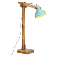 vidaXL Stojací lampa 25 W modrá patina 33 x 25 x 130–150 cm E27