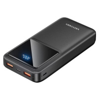 Nabíječka Vention Powerbank, FHLB0, 20000mAh, Micro-USB, USB-C, 2xUSB-A, 22.5W (black)