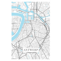 Mapa Antwerp white, (26.7 x 40 cm)