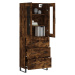 vidaXL Skříň highboard kouřový dub 69,5 x 34 x 180 cm kompozitní dřevo