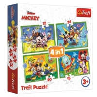 Trefl Puzzle Mickeyho klubík: S přáteli 4v1 (35,48,54,70 dílků)