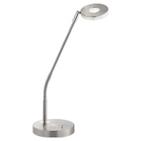 Kovová LED stmívatelná stolní lampa ve stříbrné barvě (výška 60 cm) Dent – Fischer & Honsel