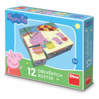 DINOTOYS - Kubus Prasátko PEPPA PIG 12 kostek