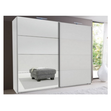 Šatní skříň Easy Plus, 270 cm, bílá/zrcadlo Asko