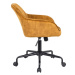 LuxD Designová kancelářská židle Esmeralda hořčičný samet