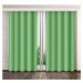 Dekorační jednobarevné závěsy do ložnice zelené barvy Délka: 270 cm