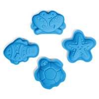 Bigjigs Toys Silikonové formičky OCEAN modré