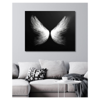 Obrazy na stěnu - Černobílá lehkost - křídla Rozměr: 40x50 cm, Rámování: vypnuté plátno na rám