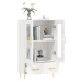 vidaXL Skříň highboard lesklá bílá 69,5 x 31 x 115 cm kompozitní dřevo