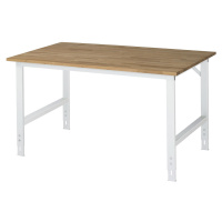 RAU Pracovní stůl, výškově přestavitelný, 760 - 1080 mm, masivní buková deska, š x h 1500 x 1000