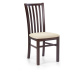 Jídelní židle GERARD 7 –samet, masiv, více barev Tmavý ořech / béžová