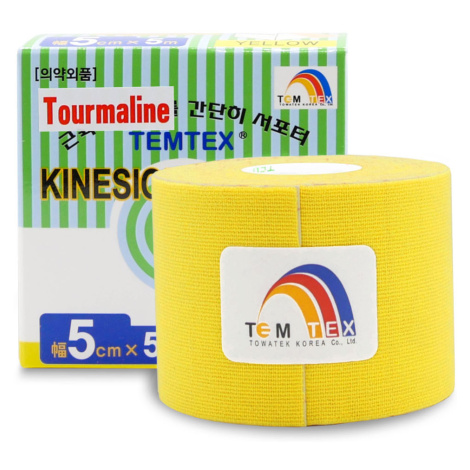 TEMTEX kinesio tape Tourmaline, žlutá tejpovací páska 5cm x 5m