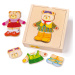 Bigjigs Toys Oblékací puzzle MRS BEAR vícebarevné