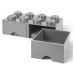 LEGO® Úložný box 8 s šuplíky - šedá