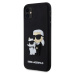 Zadní kryt Karl Lagerfeld 3D Rubber Karl and Choupette pro Apple iPhone 11, black