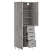 vidaXL Skříň highboard šedá sonoma 69,5 x 34 x 180 cm kompozitní dřevo