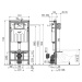 ALCADRAIN Sádromodul předstěnový instalační systém s bílým tlačítkem M1710 + WC Ideal Standard T