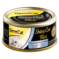 GimCat ShinyCat filé z tuňáka a ančovičky, 6 x 70 g 6x70g