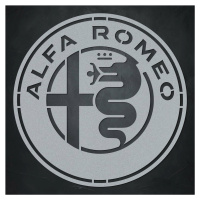 Dřevěné logo na zeď - Alfa Romeo