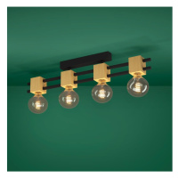 Eglo 390189 - Přisazený lustr LEVANTARA 4xE27/40W/230V černá/hnědá 390189