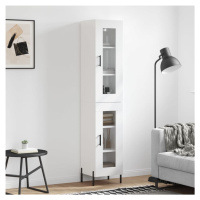 vidaXL Skříň highboard bílá s vysokým leskem 34,5x34x180 cm kompozit