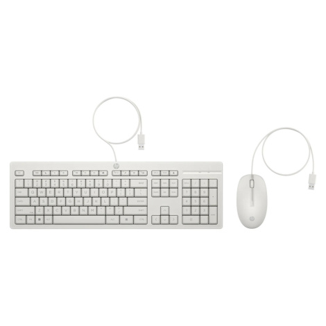 USB klávesnice a myš HP 225 - bílá (86J24AA#BCM)