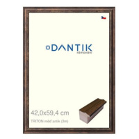 DANTIK rámeček 42 × 59,4, TRITON měď antik plexi čiré