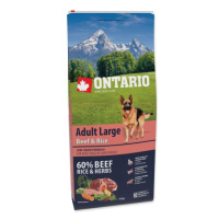 Krmivo Ontario Adult Large Beef & Rice 12kg