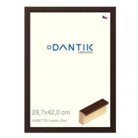 DANTIK rámeček 29,7 × 42, KASSETTE hnědý plexi čiré