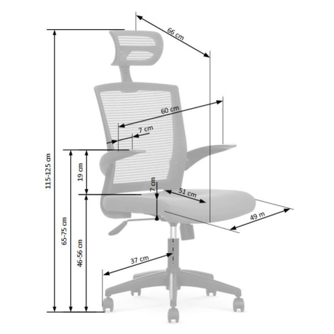 Kancelářská židle VALOR černá / šedá Halmar