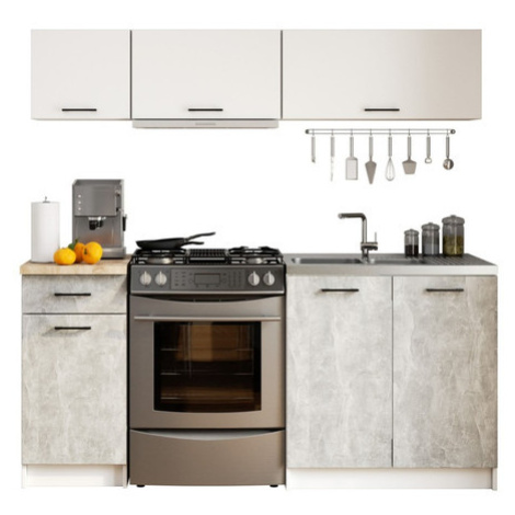 Kuchyňský set OLIVIA G1 18M - bílá/beton Akord
