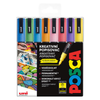 Akrylové popisovače POSCA, PC-3M, 0,9–1,3 mm - 8 třpytivých barev