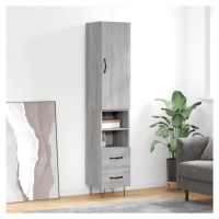 vidaXL Skříň highboard šedá sonoma 34,5 x 34 x 180 cm kompozitní dřevo