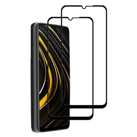 3x 3D tvrzené sklo s rámečkem pro Xiaomi Poco M3 - černé - 2+1 zdarma