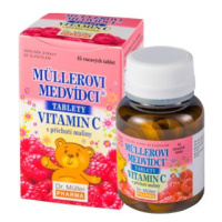 Dr.Muller Müllerovi medvídci s vitamín C a příchutí maliny, cucavé tablety 45 ks