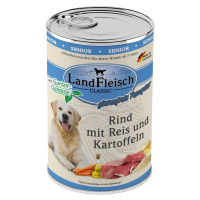 LandFleisch Dog Classic Senior hovězí maso s rýží a bramborami 6 × 400 g