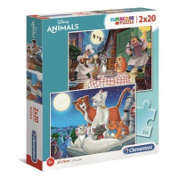 Clementoni: Puzzle 2x20 ks Super Color Disney Animals