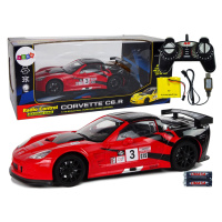 mamido  Sportovní auto Corvette C6.R na dálkové ovládání RC červené RC
