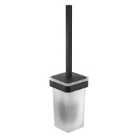 SAMOA WC štětka závěsná, černá mat/mléčné sklo A83314