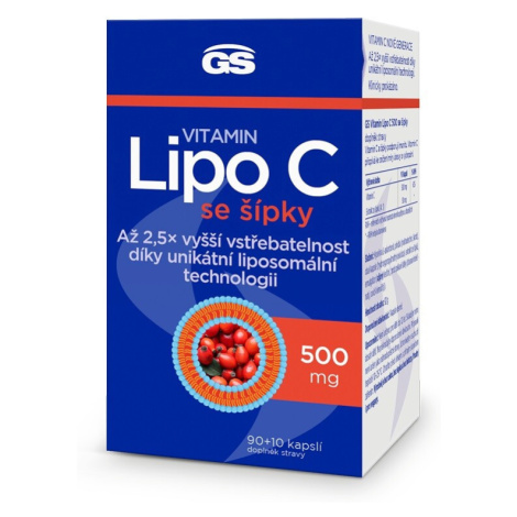GS Vitamin Lipo C 500mg se šípky cps.90+10 - balení 3 ks Green Swan
