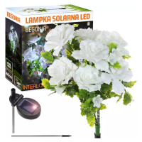 FLD-27-BÍLÁ | Begonia LED solární zahradní lampa | 60 cm, 600 mAh