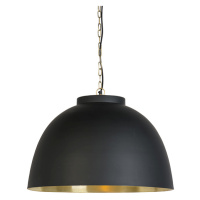 Závěsná lampa černá s mosazným vnitřkem 60 cm - Hoodi
