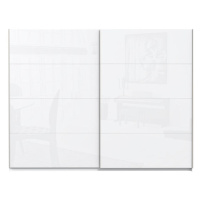 Šatní skříň Stefi - 270x210x61 cm (bílá lesk)
