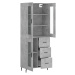 vidaXL Skříň highboard betonově šedá 69,5x34x180 cm kompozitní dřevo