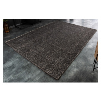 Estila Tmavě šedý obdélníkový koberec Cobally ze 100% vlny s krátkým vlasem 160x230cm