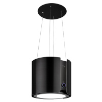 Klarstein Skyfall Smart, digestoř, 45 cm, ostrůvková, 402 m3/h, LED, nerezová ocel, černá