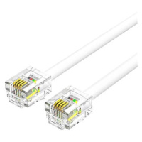 Vention Flat 6P4C Telephone Patch Cable 30M White