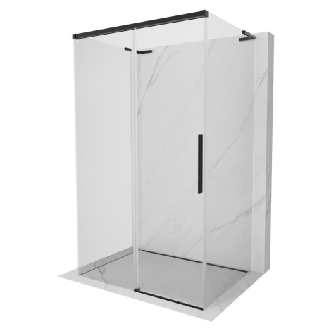MEXEN/S Rox-3S L sprchový kout 3 stěnný , posuvný 150 x 70, transparent, černá 8C2L-150-070-70-0