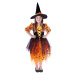 Dětský kostým oranžová čarodějnice/Halloween s kloboukem (M) e-obal